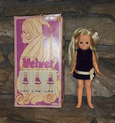 Vintage IDEAL 1969 1970 Velvet Doll (Chrissy’s Cousin) With Box RARE • $99.95