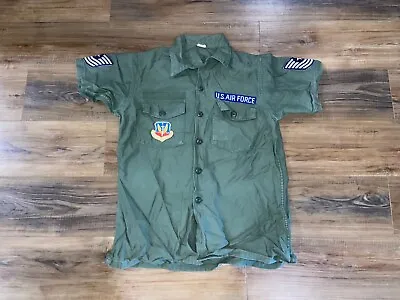 VTG Air Force Vietnam Era Utility Shirt 17 X 32 Issued Fatigue 8405-782-3016 • $19.97
