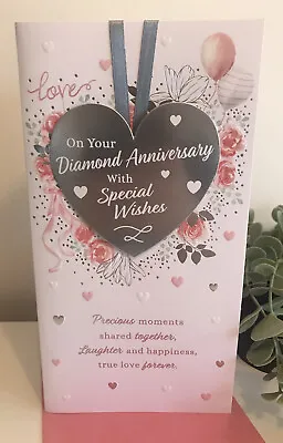 £2.99 • Buy 60th Diamond Anniversary Wedding Card High Quality Nice Verse