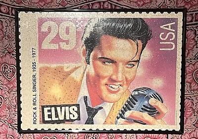 Elvis Presley Framed Puzzle Stamp • $19