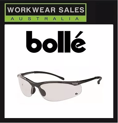 Bolle Safety Glasses - Sidewinder - Gun Metal Gloss Frame - Clear Lens. • $26.25