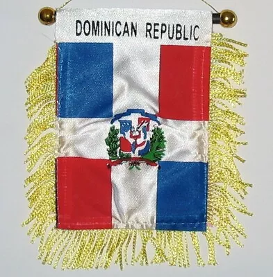 Dominican Republic Mini Flag For Car & Home 4 X6  Both Sides Have Design  • $5.95