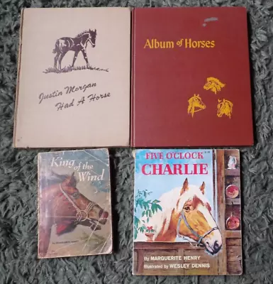 Lot Of 4 Vintage Marguerite Henry Horse Books Illustrated By Wesley Dennis PB HB • $18