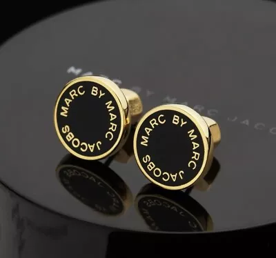 Marc JACOBS New Stud Earrings Gold Tone Free Shipping • $28.98