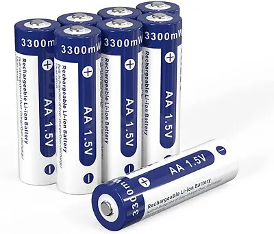 4x AA 3300mWh Lithium 1.5V Rechargeable Battery Xtar + USB AA AAA 1.5V Charger • £28.99