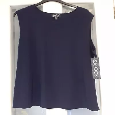 New Saloos Made In GT. Britain Navy Camisole Top Size 22. • £5.99