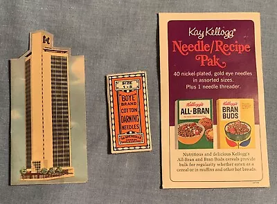 3 Vintage  Hand Sewing Needle Books Boye Kellogg Pak Tennessee Like Insurance • $18