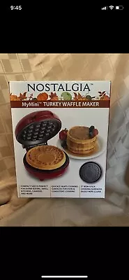 **NEW** Nostalgia MyMini Turkey Waffle Maker Compact • $14.99
