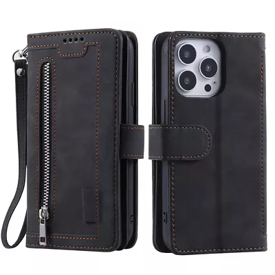 For IPhone 15 14 13 12 11 Plus Pro Max XS 8/7/SE Case Leather Wallet  Flip Cover • $17.99