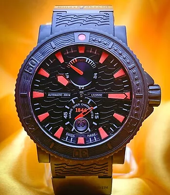 Ulysse Nardin Limited Edition Maxi Marine Black Sea Diver 45mm 263-92 • $5299