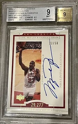 2000 Upper Deck Legends Master Collection Michael Jordan Auto Signature • $20000