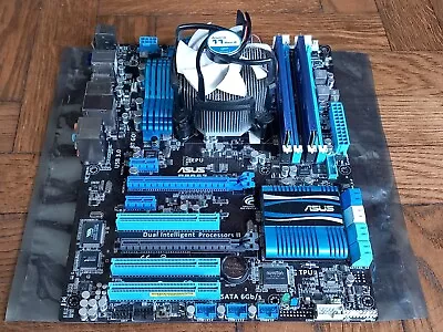 ASUS P8P67 - Intel Socket 1155 Motherboard + I5 3570 3.4 GHz CPU + 16GB Ram • £1.99