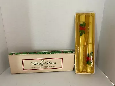 Vintage Set Of 2- 10  Bayberry Christmas Taper Candles           H15 • $9.95