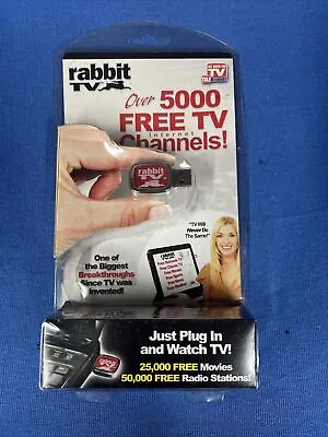 NEW RABBIT TV Telebrands 5000 FREE Internet TV Channels USB Port Laptop Desktop • $4.99