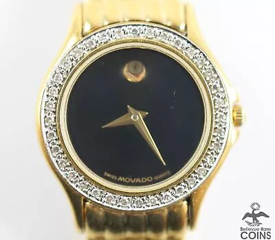 Movado Diamond Bezel 14k Gold-Filled 25mm Quartz Women's Watch • $102.50