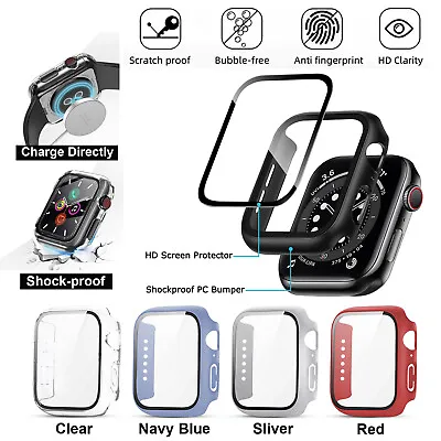 $5.95 • Buy For Apple Watch IWatch Series 38 40 41 42 44 45 49mm Full Screen Protector Case