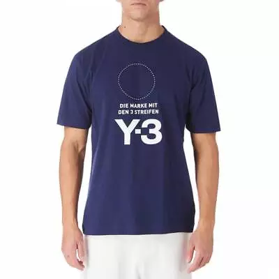 ADIDAS Y-3 Navy STKD Short Sleeve Tee • £75