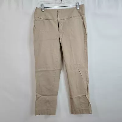 Elle Ankle Pants Tan Straight Leg Stretch Women's Size 8 • $12