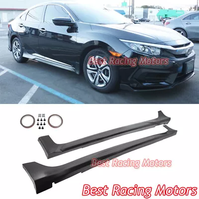 For 2016-2021 Honda Civic 4/5dr Mod Style Add-on Side Skirts (PP) • $144.99