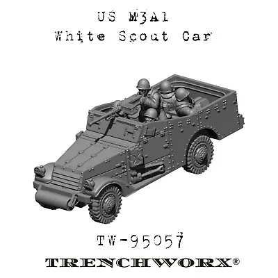 Us M3a1 White Scout Car W/ Crew 28mm 1/56 Trenchworx Physical Resin 3d Print • $26.57