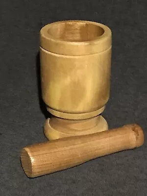 Small Wood Mortar & Pestle Pylon  Perfect For Mofongo Mojitos & More • $10.99