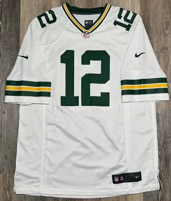 Nike Green Bay Packers Aaron Rodgers #12 NFL Football Jersey Men’s Size XL White • $29.99