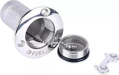 Boat Deck Fill Marine 2  Stainless Filler Cap With Key Cap Fuel For Boat Yacht • $19.99