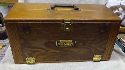 * Vintage - KEYSTONE TOOLS - OAK Machinists CHEST Or ? - VERY Unique A MUST C !! • $288.88