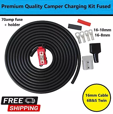 6 Meter Inline Midi Fused Caravan Camper Charging Kit Anderson Style Plug • $91.50