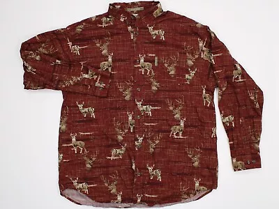 Vintage Columbia River Lodge Button Shirt Men 2XL XXL Deer Hunt Long Hunter • $21.99