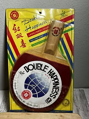 Vintage Shanghai DOUBLE HAPPINESS ITTF Table Tennis Racket Bat Paddle 6512 • $150