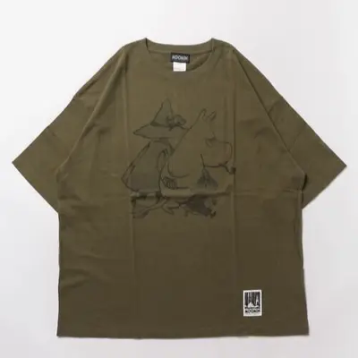 Moomin T-Shirt Women's Men's Oversized Short Sleeve Green Cotton Snufkin • $49.10