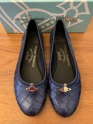 Vivienne Westwood + Melissa Margot Ballerina Flat Anglomania Orb Jelly Shoes 8 • $65