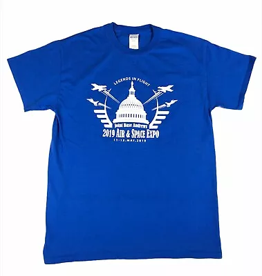 2019 Andrews AFB Air & Space Expo Legends In Flight Blue Med T-Shirt Pre-Owned • $7.97