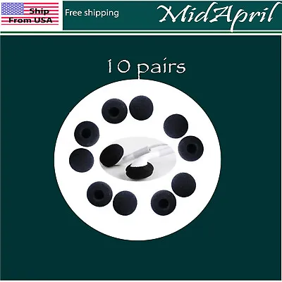 10 Pairs High Quality Foam Cushion Ear Pad Cover 13-18 Mm  Earphone Earbud   • $3.79