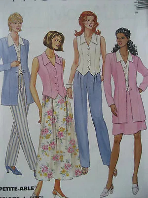 🌸 UNCIRCULATED McCALL'S #8671-LADIES LONG JACKET-TOP-SKIRT-PANT PATTERN 10-20FF • $11.39