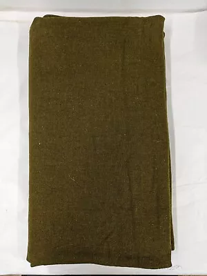 Vintage 1940 50's US Army Military Olive Green Wool Blanket USGI 78 1/2 X 62 1/2 • $39.99