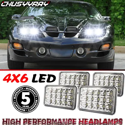 4PCS 4X6'' Inch LED Headlights Hi/Lo DRL For Pontiac Trans Am 98-02 Projector US • $119.99