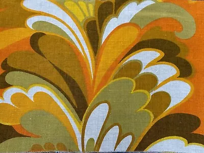 Feathery Butterfly Verner Panton 1970's Upholstery Barkcloth Era Vintage Fabric • $54.99