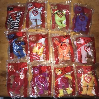 Ty Beanie Babies Happy Meal 25th Anniversary McDonalds 2004 Toys Full Set Of 12  • $30