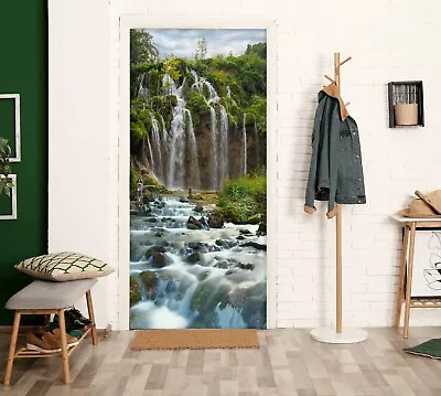 £143.47 • Buy 3D Forest Waterfall 023NA Door Wall Mural Photo Wall Sticker Decal Wall AJ Fay