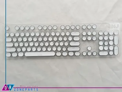 104 Mechanical Keyboard Round Keys Gaming Typewriter Keyboard Steampunk White • $22.50