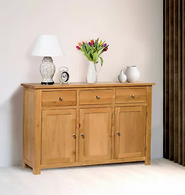 Large Oak Sideboard | Wide Storage Dresser/Cupboard/Cabinet | Solid Wood Unit • £489.99