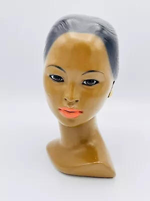 Vintage Marwal Chalkware Statue /Head Bust Of Hawaiian/Polynesian Young Woman • $20