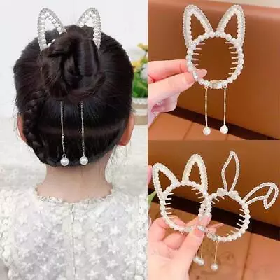 Children's Hair Clasp Tassel Clip Girl's Ponytail Hairpins Hair Temperamen≌ L6A9 • £4.18