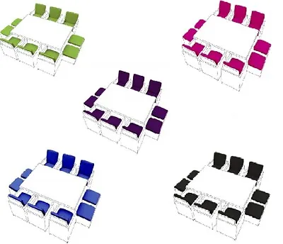 £109.97 • Buy Replacement 16pc Cushion Set For 10 Seater Rattan Garden Furniture Dining Cube
