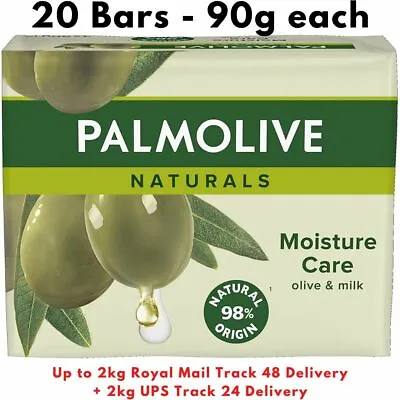 Palmolive Naturals Moisture Care Olive & Milk Soap Bar 90g / Pack Of 20 Bars • £18.99