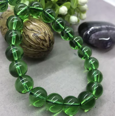 Gemstone Naga Eye Bracelet Talisman Magic Amulet Thai Jewelry Buddha Green Beads • $26.32