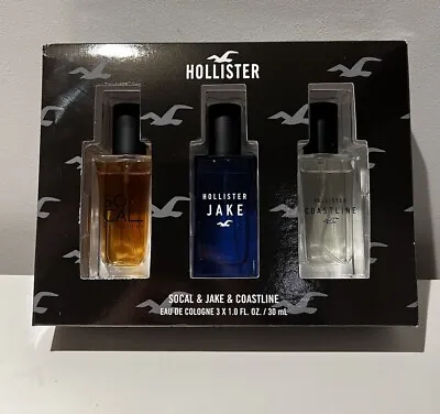 Men’s Hollister So Cal Jake Coastline 30ml Each Eau De Cologne Fragrance New • £29