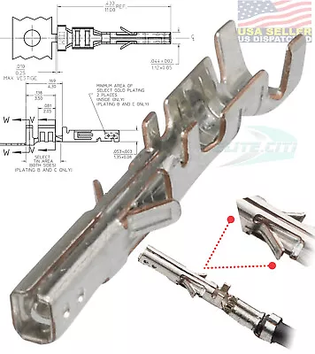 20pcs Molex 43030-0001 Female Socket Crimp Terminals W/ 20-24 AWG Micro-Fit 3.0™ • $7.86